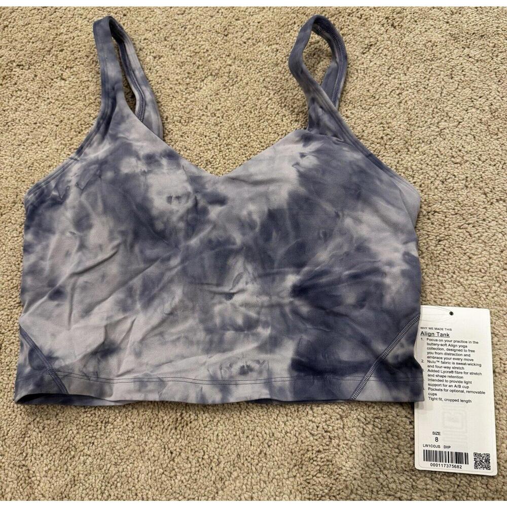 NWT Lululemon Align Tank Diamond Dye Iced Iris Peri Purple DIIP Size 8
